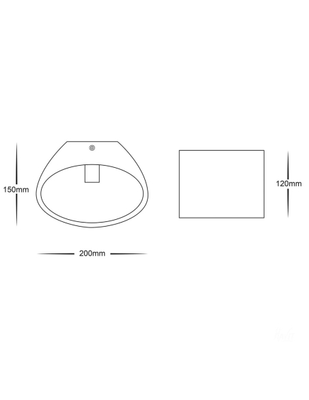 HV8026C - HV8026 - Arc Large Plaster LED Wall HV8026C