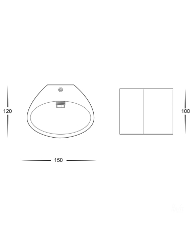 HV8025C - HV8025 - Arc Small LED Wall Plaster HV8025C