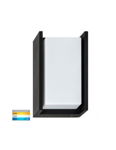 Rectangle Nepean 12W 240V LED Wall Light Black / Tri-Colour HV3668T-BLK 2