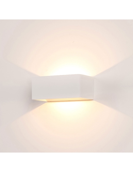 Mia 9W 240V Up & Down LED Wall Light Matt White / HV3665T-WHT