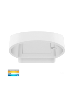 Luxe 9W 240V Up & Down LED Wall Light Matt White / HV3661T-WHT