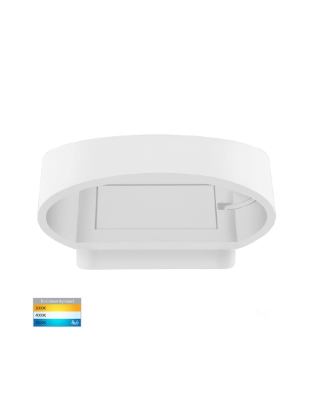 HV3661T-WHT - HV3661T-White - Luxe White TRI Colour Up & Down LED Wall Light