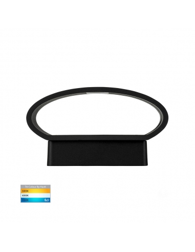 Luxe 9W 240V Up & Down LED Wall Light Matt Black HV3661T-BLK