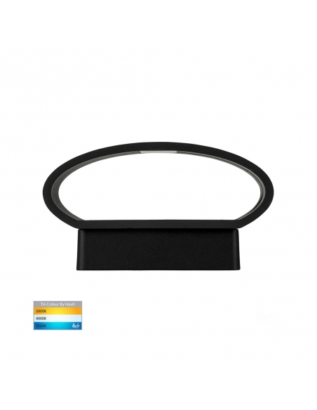 Luxe 9W 240V Up & Down LED Wall Light Matt Black HV3661T-BLK