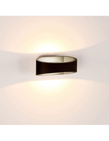 Luxe 9W 240V Up & Down LED Wall Light Matt Black HV3661T-BLK
