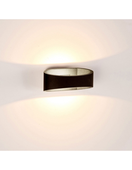 Luxe 9W 240V Up & Down LED Wall Light Matt Black HV3661T-BLK