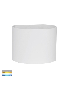 Versa 6W 240V Round LED Wall Light White / Tri-Colour - HV3658T-WHT-RND