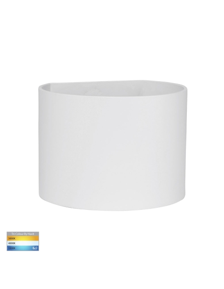 HV3658T-WHT-RND - HV3658T-White-Round - Versa White Round Up & Down Wall Light 240V