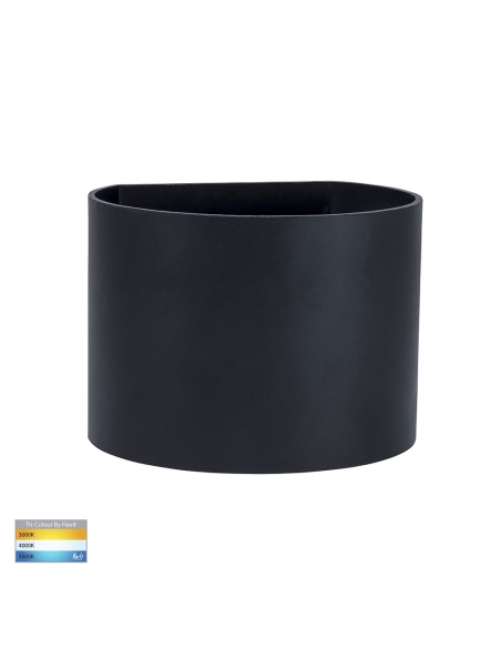 HV3658T-BLK-RND - HV3658T-Black-Round | HV3658T-Black-Round-12V - Versa Black Round Up & Down Wall Light