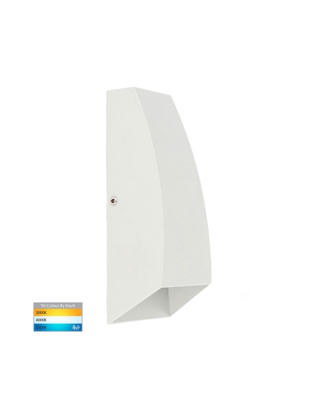 Cono 6W 240V Up & Down LED Wall Light Matt White HV3651T-WHT