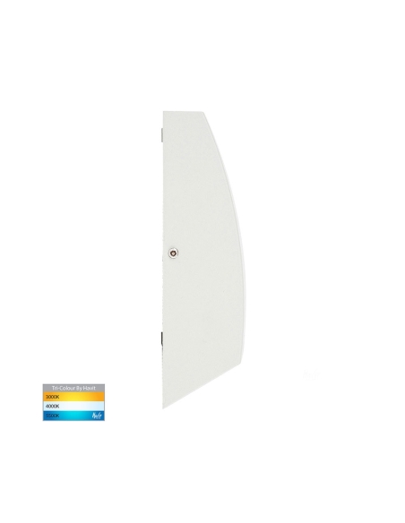 Cono 6W 240V Up & Down LED Wall Light Matt White HV3651T-WHT