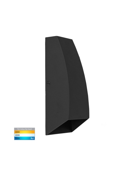 Cono 6W 240V Up & Down LED Wall Light Matt Black HV3651T-BLK