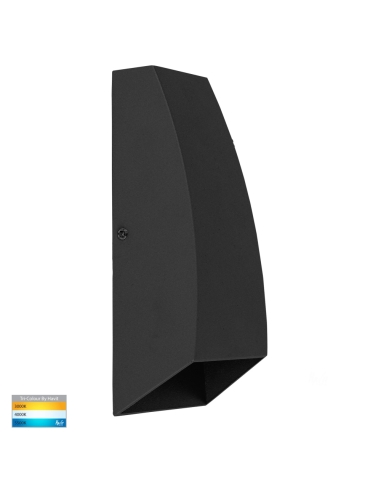 Cono 6W 240V Up & Down LED Wall Light Matt Black HV3651T-BLK