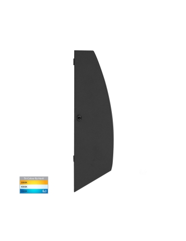 Cono 6W 240V Up & Down LED Wall Light Matt Black HV3651T-BLK