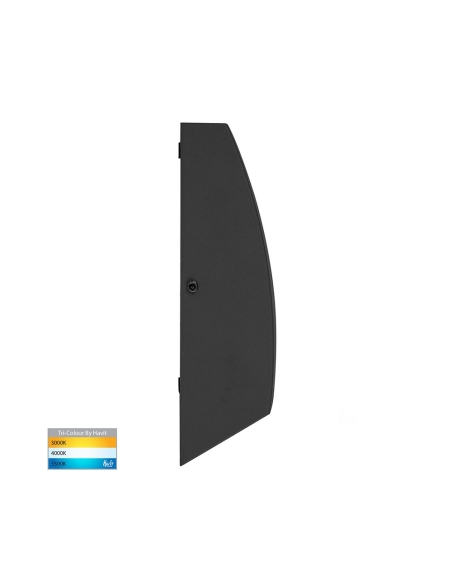 Cono 6W 240V Up & Down LED Wall Light Matt Black HV3651T-BLK