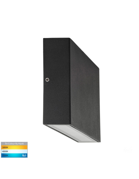 Essil 10W 240V Up & Down LED Wall Light Black / HV3648T-BLK-240V
