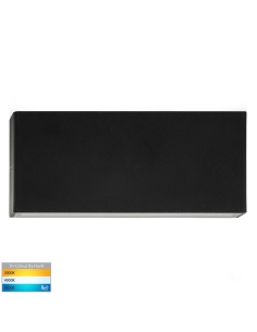 Essil 6W 12V DC Fixed Down LED Wall Light Black / HV3647T-BLK-12V