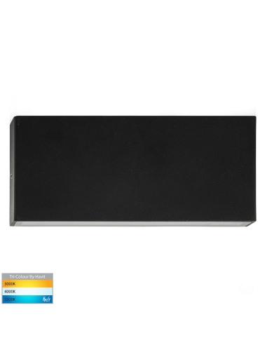 Essil Black Fixed Down LED Wall Light