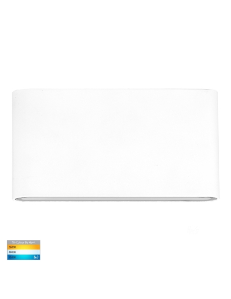 HV3644T-WHT-12V - HV3644T-White - Lisse White Up & Down TRI Colour LED Wall Light