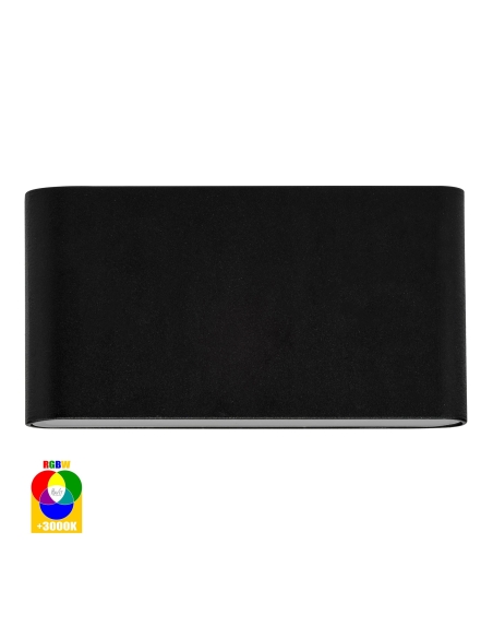 HV3644RGBW-BLK - HV3644RGBW-Black - Lisse Black Up & Down RGBW LED Wall Light