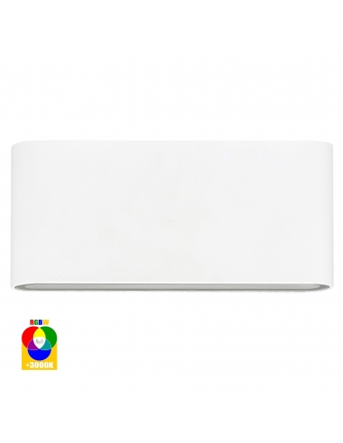 Lisse White Fixed Down RGBW LED Wall Light - HV3643RGBW-WHT