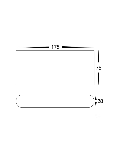 Lisse 6W 12V DC LED Wall Light White / Tri-Colour HV3643T-WHT-12V