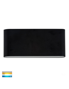 Lisse 6W 12V DC LED Wall Light Black / Tri-Colour - HV3643T-BLK-12V