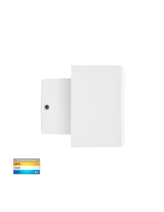 Blokk 9W 240V Up & Down LED Wall Light White / Tri-Colour - HV3639T-WHT 2