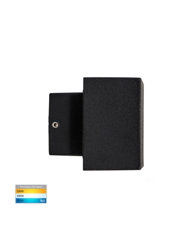 Blokk 9W 240V Up & Down LED Wall Light Black / HV3639T-BLK