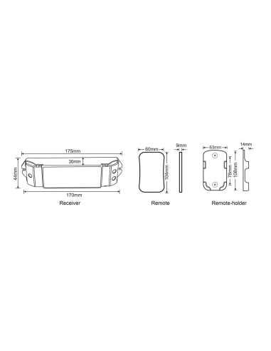 HV9102-M4+M4-5A - W LED Strip Remote ControllerHV9102-M4+M4-5A