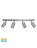 Tivah 20 watt LED Ceiling 4 Spotlight Bar Length 750mm Projection 180mm - Titanium Aluminium