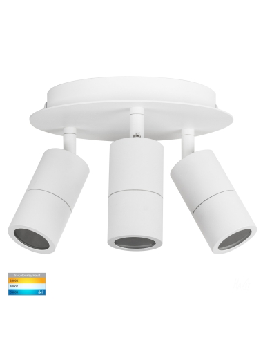 Tivah 15 watt LED Ceiling 3 Spotlight Round Diameter 240mm Projection 188mm - White