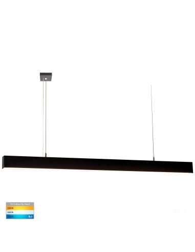 Proline 138 watt LED Dimmable Pendant Height 70mm Width 60mm Length 3000mm Cable 2.0m - Black
