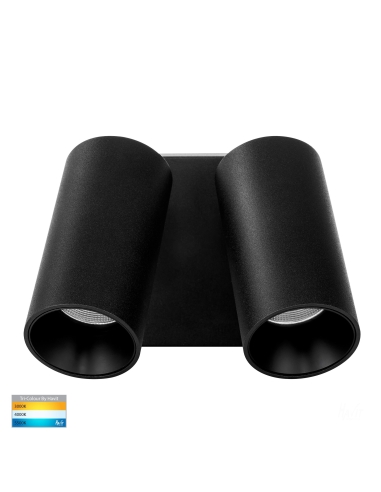 HV3683T-BLK - HV3683T-Black - Revo Black Double Adjustable Wall Light