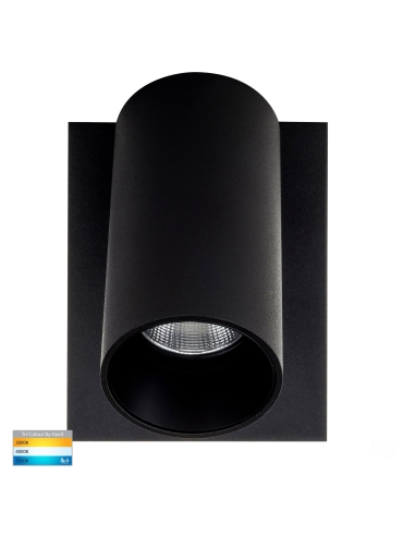 Single Adjustable Wall Pillar Light Black