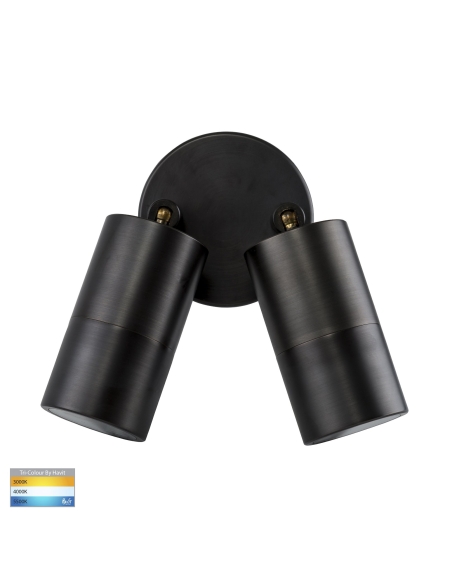 HV1395T - Double Adjustable Wall Pillar Light Antique Brass