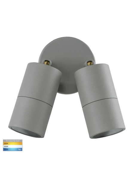 HV1345T - Double Adjustable Wall Pillar Light Silver