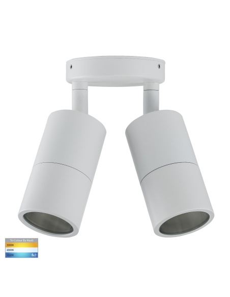 Double Adjustable Wall Pillar Light WhiteHV1337GU10T