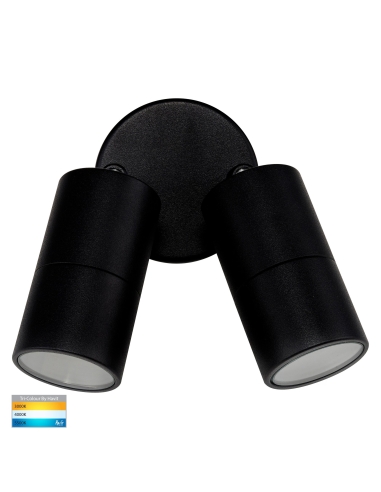 Double Adjustable Wall Pillar Light Black