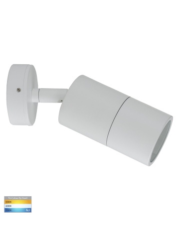 Single Adjustable Wall Pillar Light White