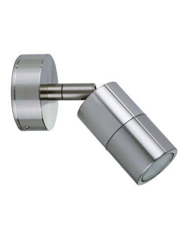 Single Adjustable Wall Pillar Light 316 Stainless Steel