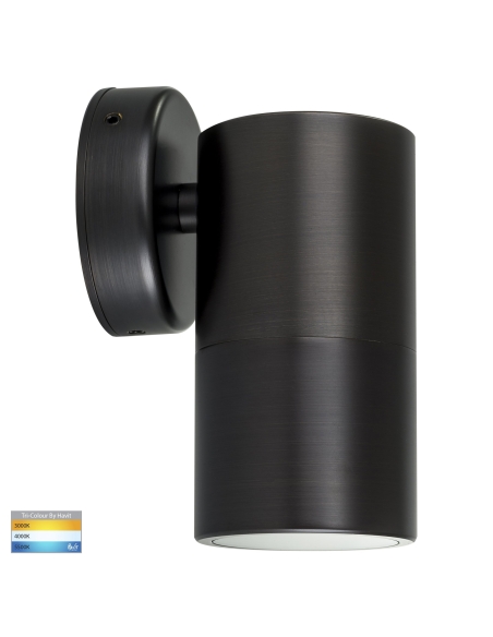 HV1195T - Single Fixed Wall Pillar Light Antique Brass