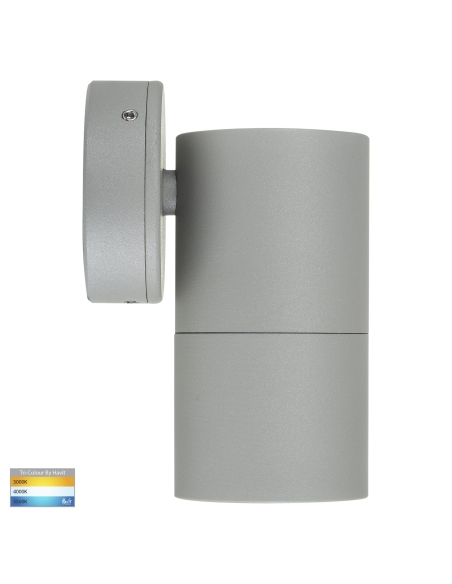 HV1145T - Single Fixed Wall Pillar Light SilverHV1145T