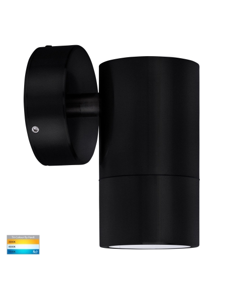 HV1128T - Maxi Tivah Aluminium Black TRI Colour Fixed Down Wall Pillar Lights