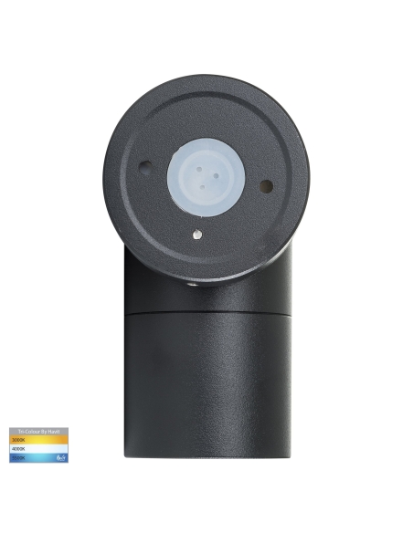 HV1127GU10T - Single Fixed Wall Pillar Light BlackHV1127GU10T