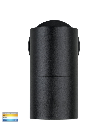 HV1127GU10T - Single Fixed Wall Pillar Light BlackHV1127GU10T