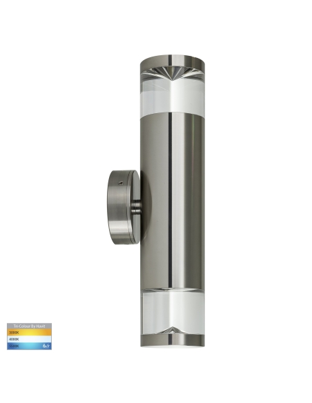 HV1089T-TTM-240V - Up & Down Wall Pillar Light Titanium Aluminium