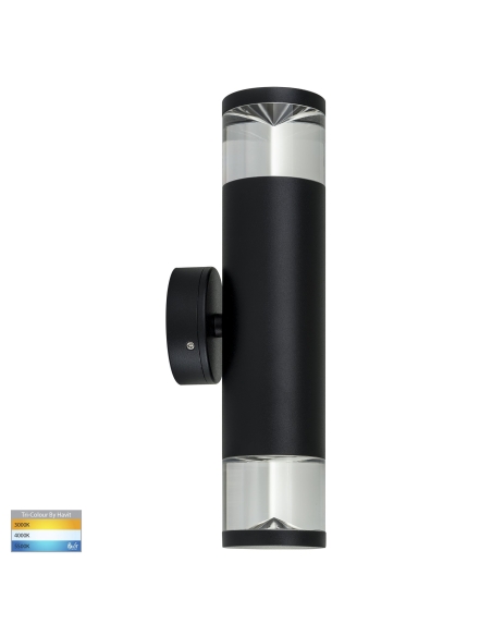 HV1089T-BLK-240V - HIGHLITE Up & Down Wall Pillar Light Black