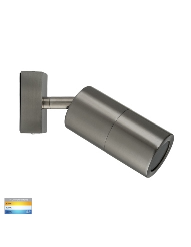 HV1271T - Piaz Stainless Steel TRI Colour Single Adjustable LED Wall Pillar Light