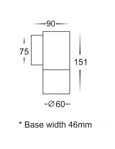 HV1171T - Single Fixed Wall Pillar Light HV1171T
